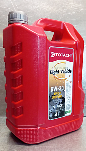 Масло моторное 5W-30 полусинтетическое 4л бензин TOTACHI NIRO LV SAE API SP/SN+