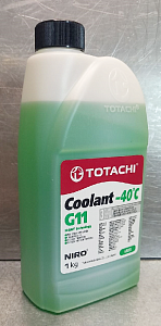 Антифриз 1кг зелёный TOTACHI NIRO COOLANT G11 -40°C ASTM D3306/D4985, GB 29743-2013 (LEC-II)