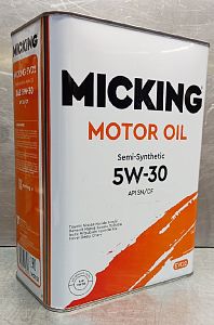 Масло моторное 5W-30 полусинтетическое 4л универсальное Micking Motor Oil EVO2 5W-30 API SN/CF
